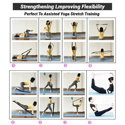 Resistance Band Yoga Auxiliary Stretching Belt Adult Latin Training Elastic Bands Beginner Pilates Dance Loop Fitness Tension
