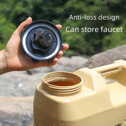 Large 12L Portable Water Tank with Faucet Leakproof Outdoor Camping Drinking Water Storage Ideal for Travel Picnic Hiking