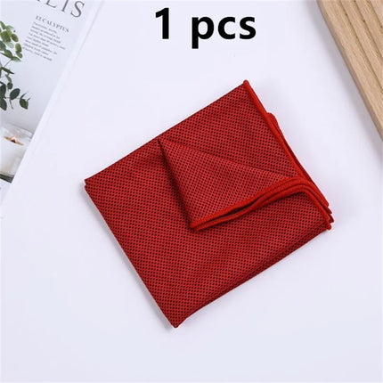 Sport Towel with Mini Silicon Gel Set Portable Cold Towel Fitness Sport GYM Running Outdoor Quick Dry Cool Towel 1-100 pcs