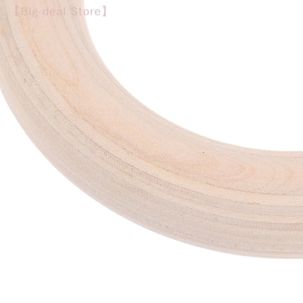 【M】2Pcs/Pairs Wooden Ring Portable Crossfit Gymnastics Rings Gym Shoulder Strength Home Fitness Training Physical Exercise Ring