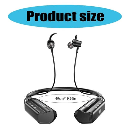 P82F Immersive Sound Experienced With Neckband Wireless Earbuds IPX6 Sweatproof, Quick Charging for Gaming and Streaming