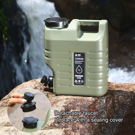 Large 12L Portable Water Tank with Faucet Leakproof Outdoor Camping Drinking Water Storage Ideal for Travel Picnic Hiking