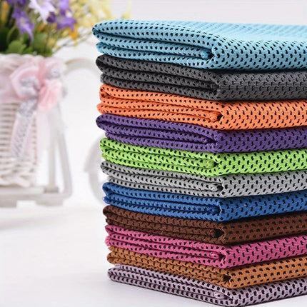 Sport Towel with Mini Silicon Gel Set Portable Cold Towel Fitness Sport GYM Running Outdoor Quick Dry Cool Towel 1-100 pcs