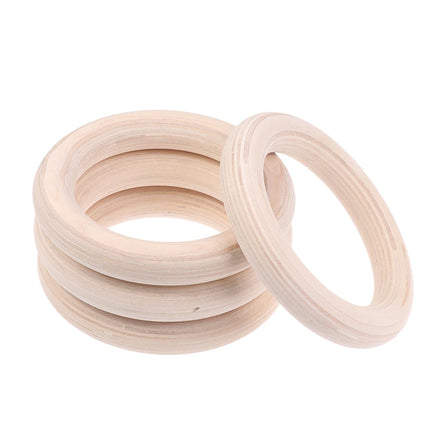 【M】2Pcs/Pairs Wooden Ring Portable Crossfit Gymnastics Rings Gym Shoulder Strength Home Fitness Training Physical Exercise Ring