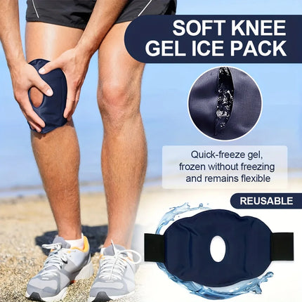 Reusable Nylon Gel Knee Pack for Hot/Cold Therapy, Easing Discomfort and Aiding Foot Relaxation