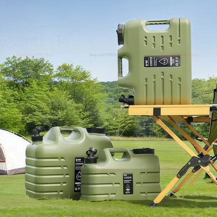 Large 12L Portable Water Tank with Faucet Leakproof Outdoor Camping Drinking Water Storage Ideal for Travel Picnic Hiking