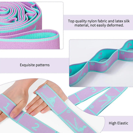 Resistance Band Yoga Auxiliary Stretching Belt Adult Latin Training Elastic Bands Beginner Pilates Dance Loop Fitness Tension