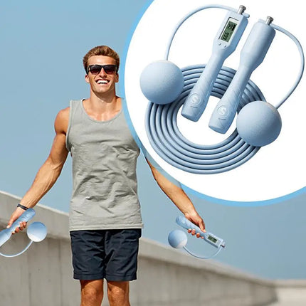 Jump Rope for Men Steel Wire Jumping Rope for Workout Skipping Rope with Counter Ergonomic Digital Jump Rope Exercise Jump Rope