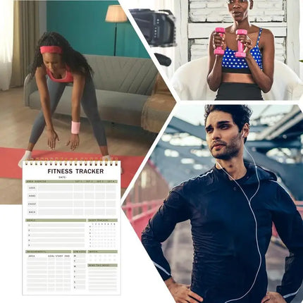 Workout Tracking Journal Fitness Journal Workout Planner Sturdy Nutrition & Workout Planner For Women & Men To Track Gym & Home