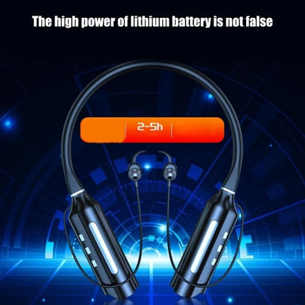 P82F Immersive Sound Experienced With Neckband Wireless Earbuds IPX6 Sweatproof, Quick Charging for Gaming and Streaming