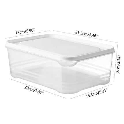 Transparent Plastic Preservation Box With Lid Refrigerator Crisper Food Containers Microwave Oven Safe Seal Food Storage Box