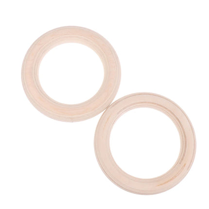 【M】2Pcs/Pairs Wooden Ring Portable Crossfit Gymnastics Rings Gym Shoulder Strength Home Fitness Training Physical Exercise Ring