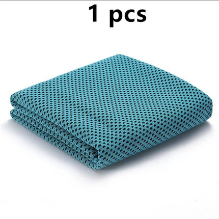 Sport Towel with Mini Silicon Gel Set Portable Cold Towel Fitness Sport GYM Running Outdoor Quick Dry Cool Towel 1-100 pcs