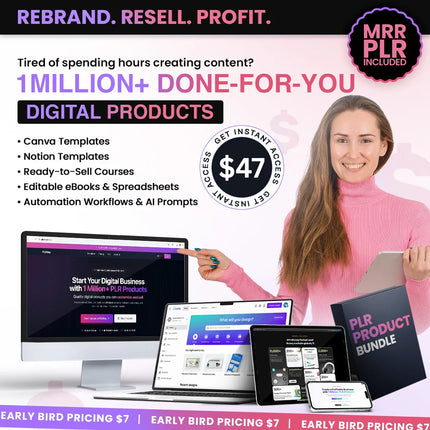 Start Your Digital Business with 1 Million+ PLR Products
